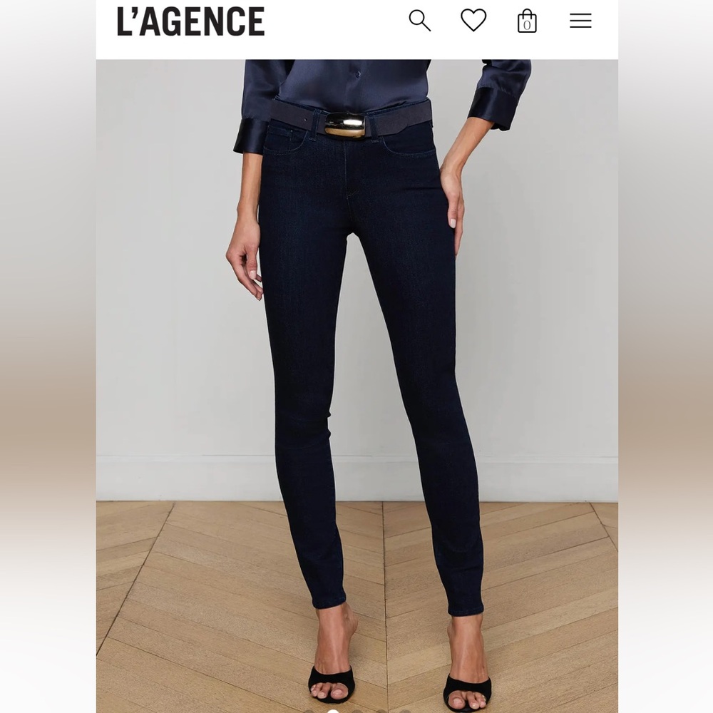 Marguerite Skinny Jean in Black Ink, Size 26, Classic Stretch